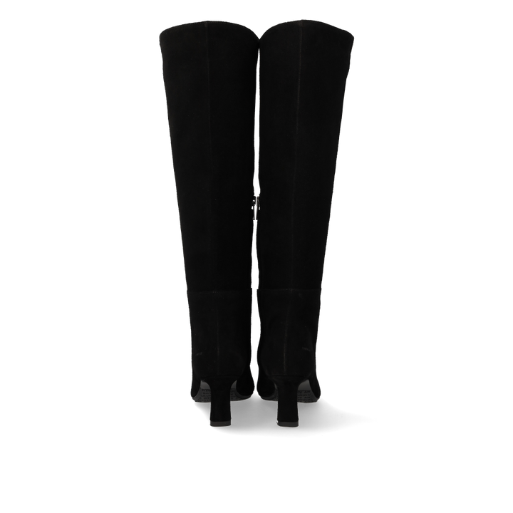 Long Suede Boots - Black