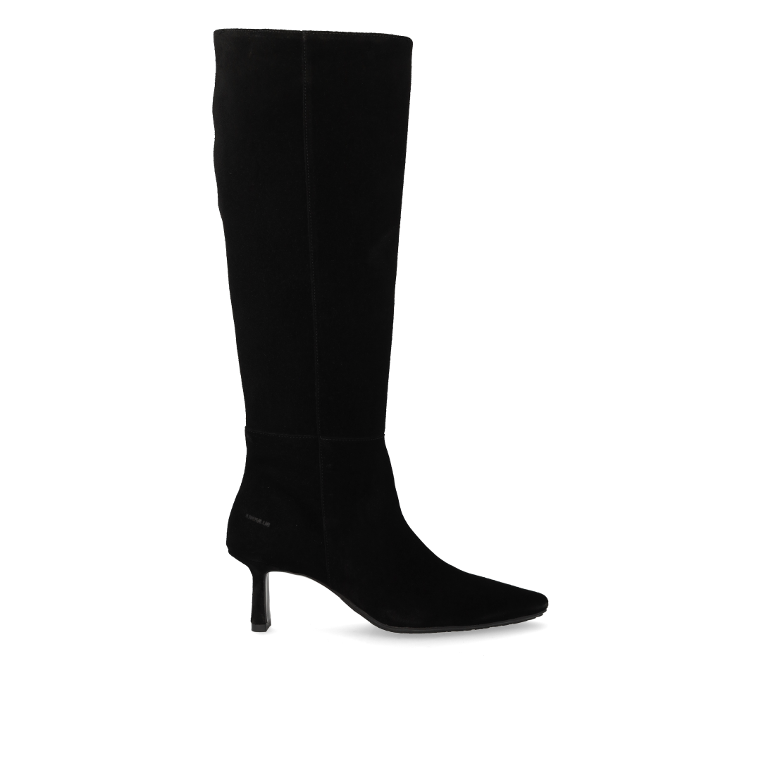Long Suede Boots - Black