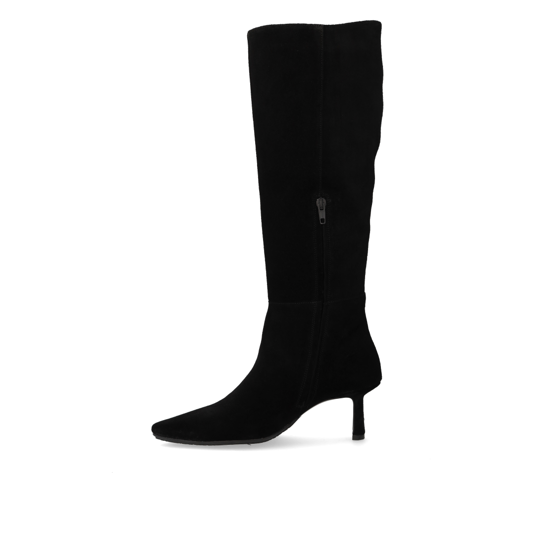 Long Suede Boots - Black