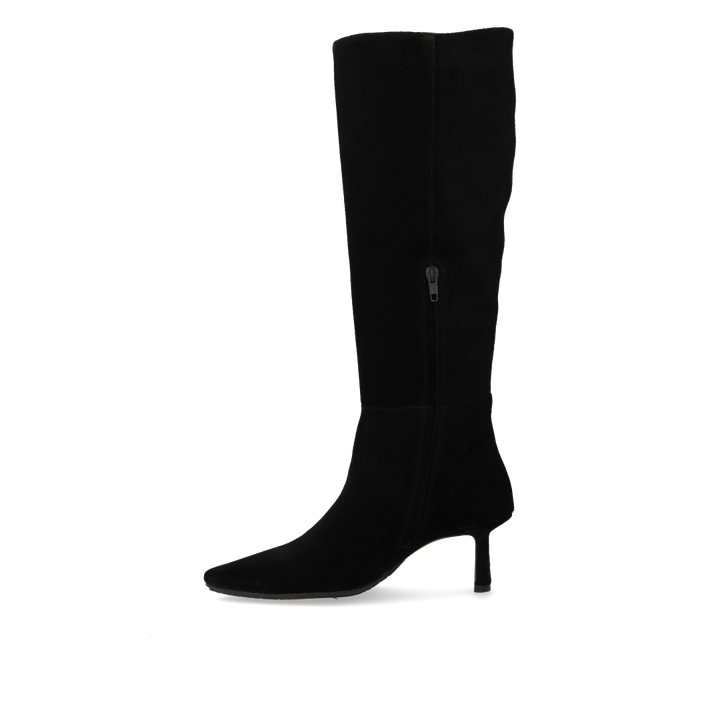Long Suede Boots - Black