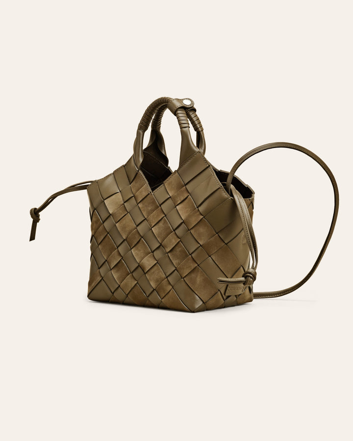 Misu Leather Bag Medium, Kombu Green Mix