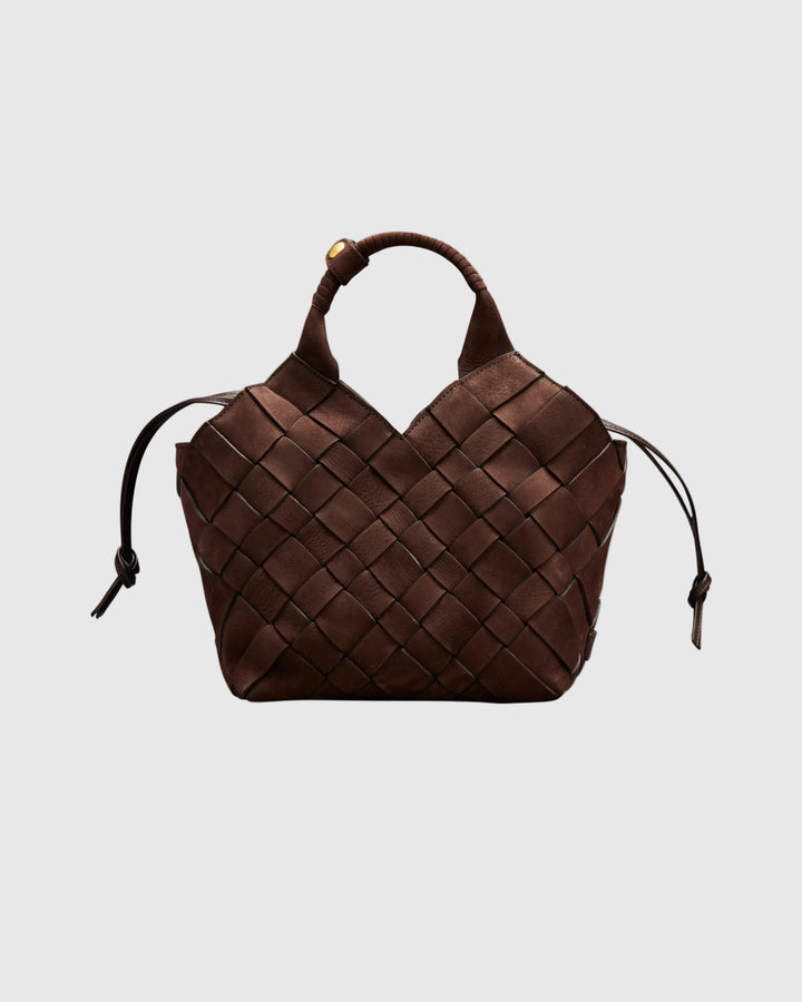 Misu Leather Bag Medium, Umber Nubuck