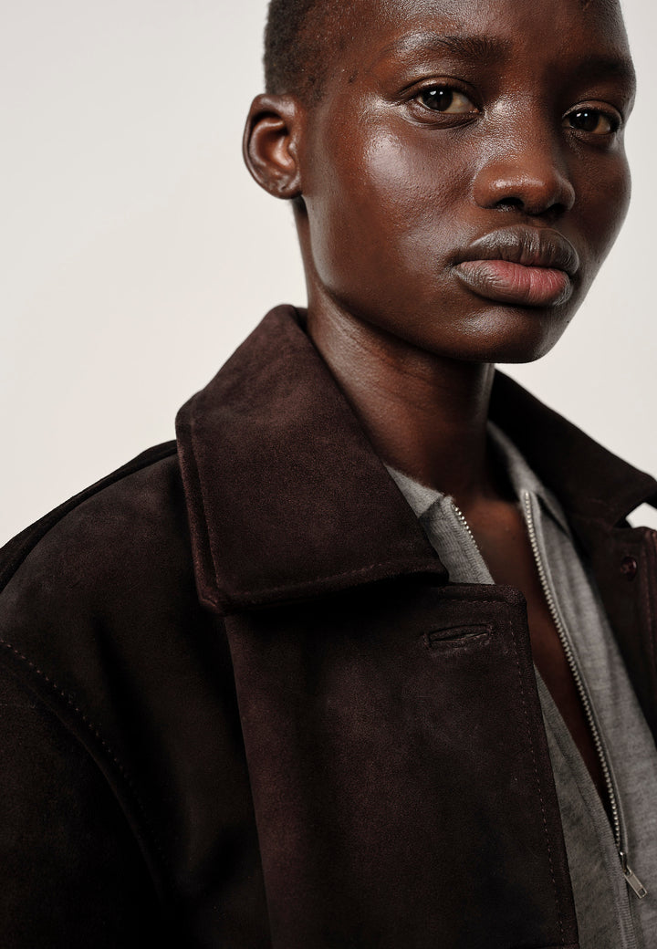 Manon Suede Jacket - Coffee