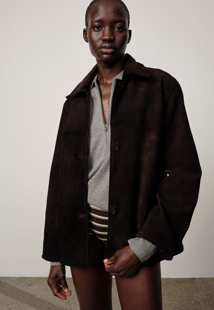 Manon Suede Jacket - Coffee