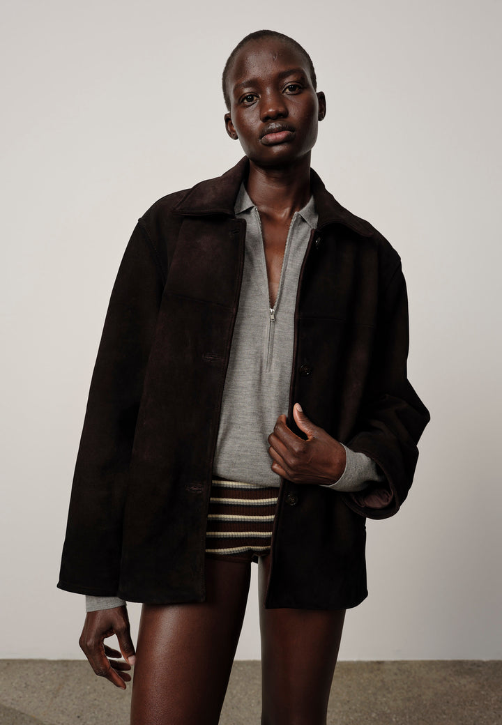 Manon Suede Jacket - Coffee