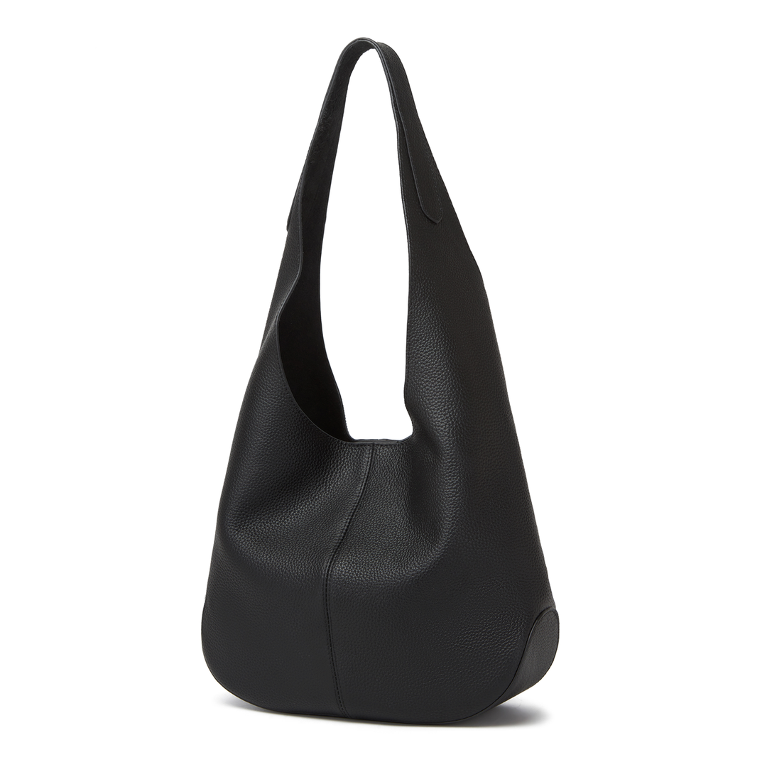 Leather Hobo, Black