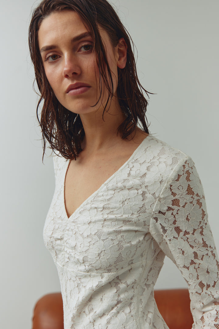 Kam Lace Dress, Ivory