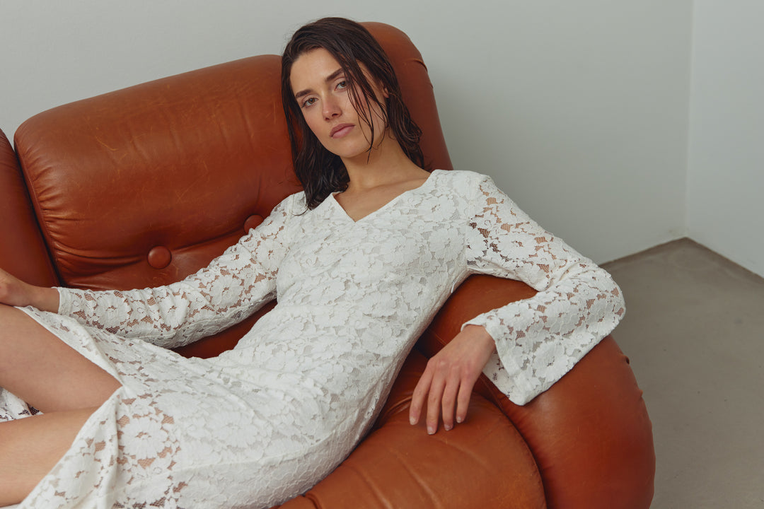 Kam Lace Dress, Ivory