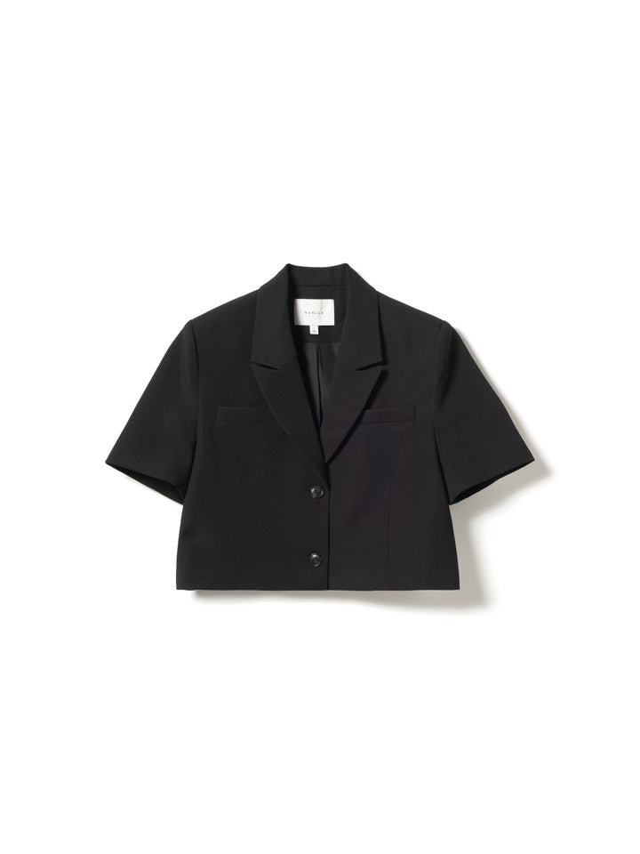 Leanne Cropped Blazer, Black