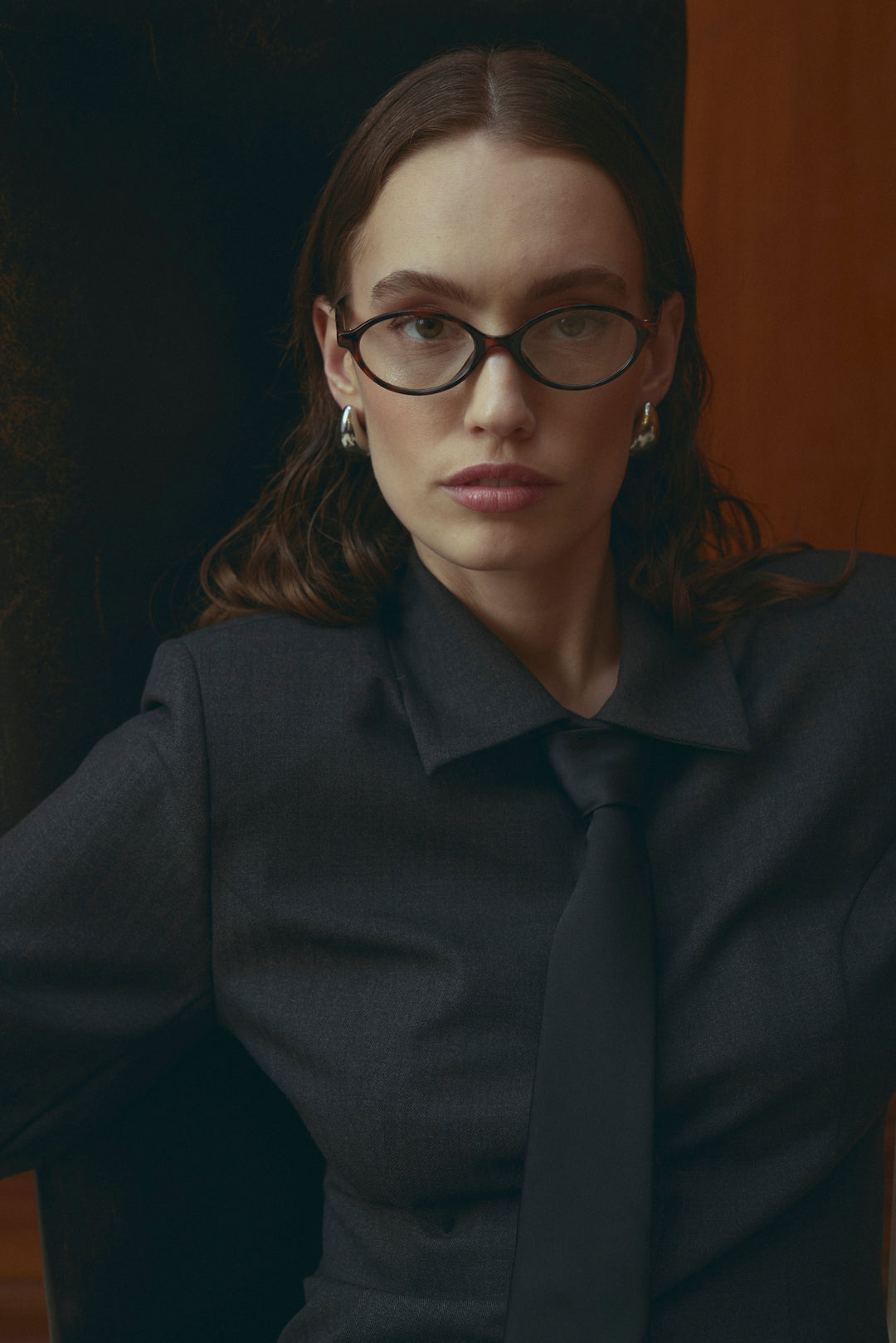 Maelle Shirt - Grey Herringbone