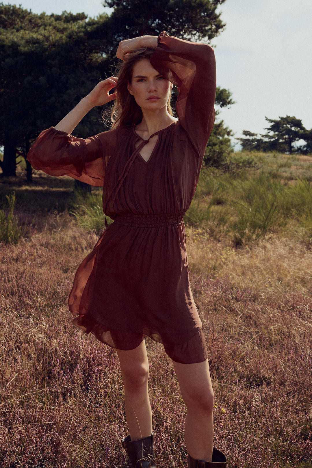 Mariel Dress, Chocolate