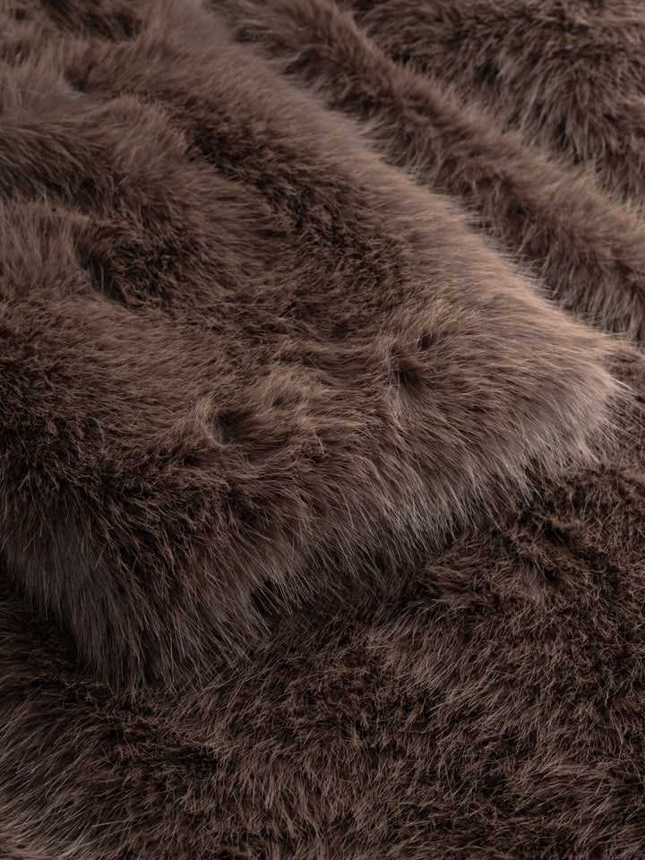 Marita Fur Jacket - Chocolate