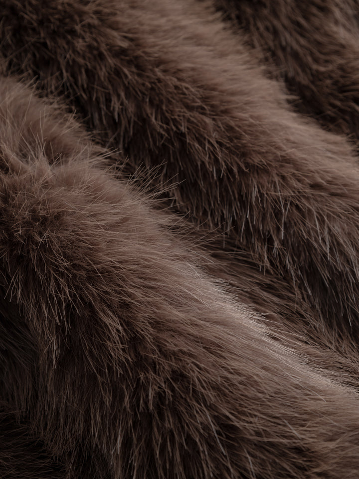 Marita Fur Jacket - Chocolate