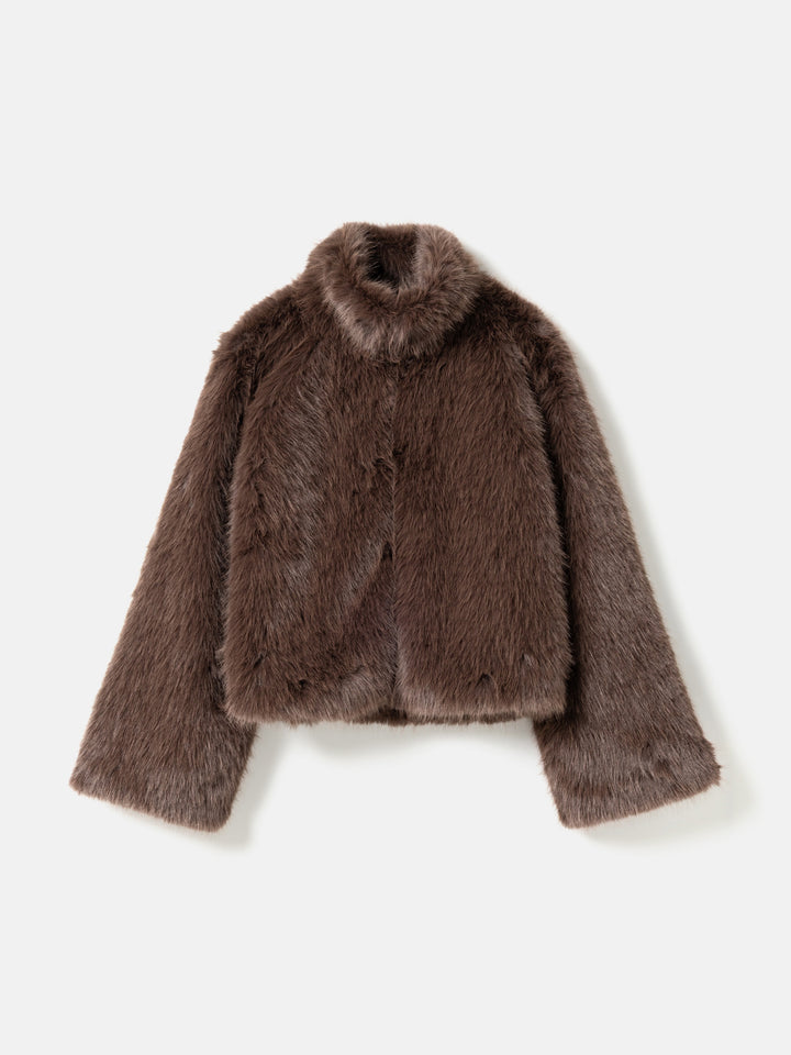 Marita Fur Jacket - Chocolate