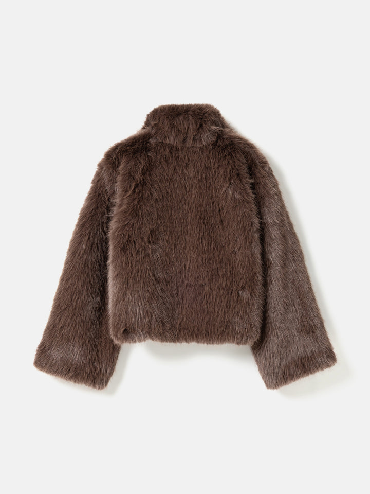 Marita Fur Jacket - Chocolate