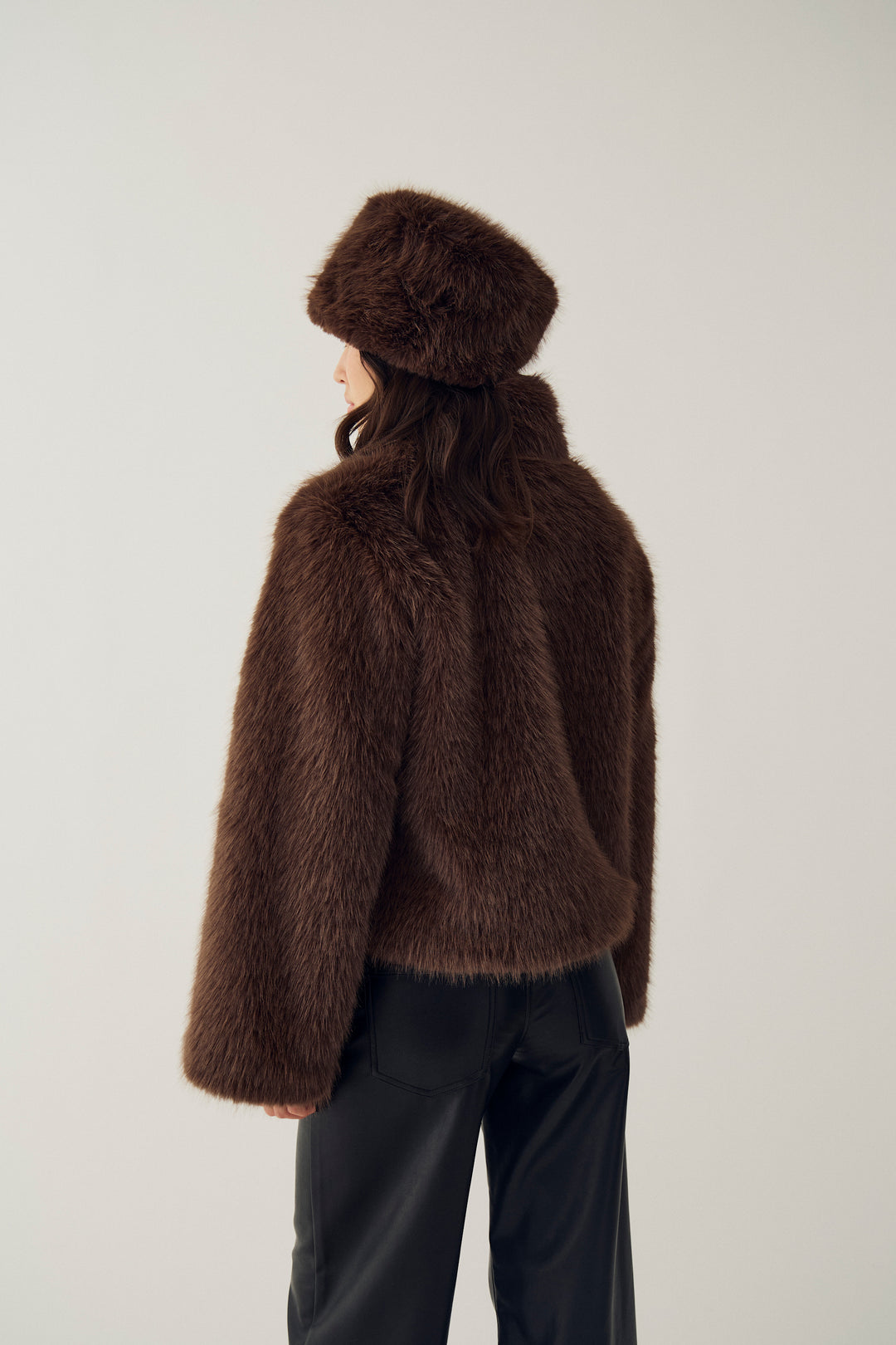Marita Fur Jacket - Chocolate