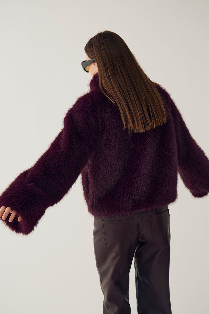 Marita Fur Jacket - Winter Bloom
