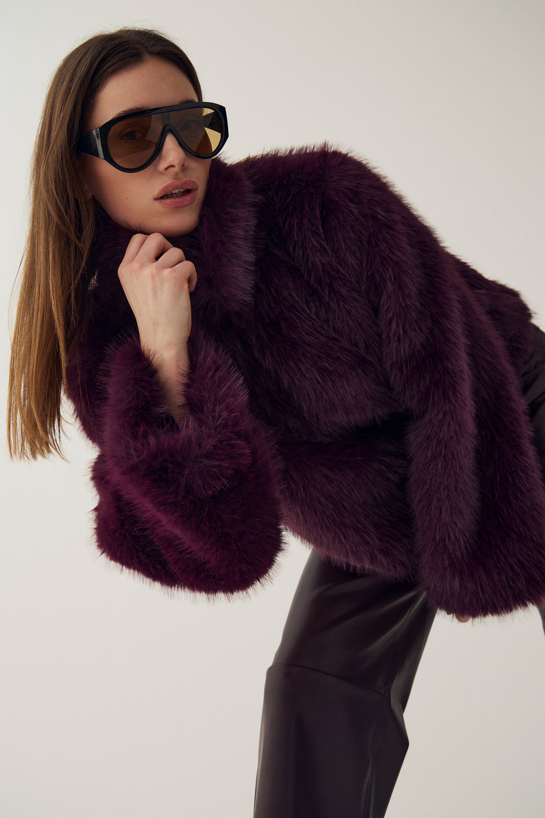 Marita Fur Jacket - Winter Bloom