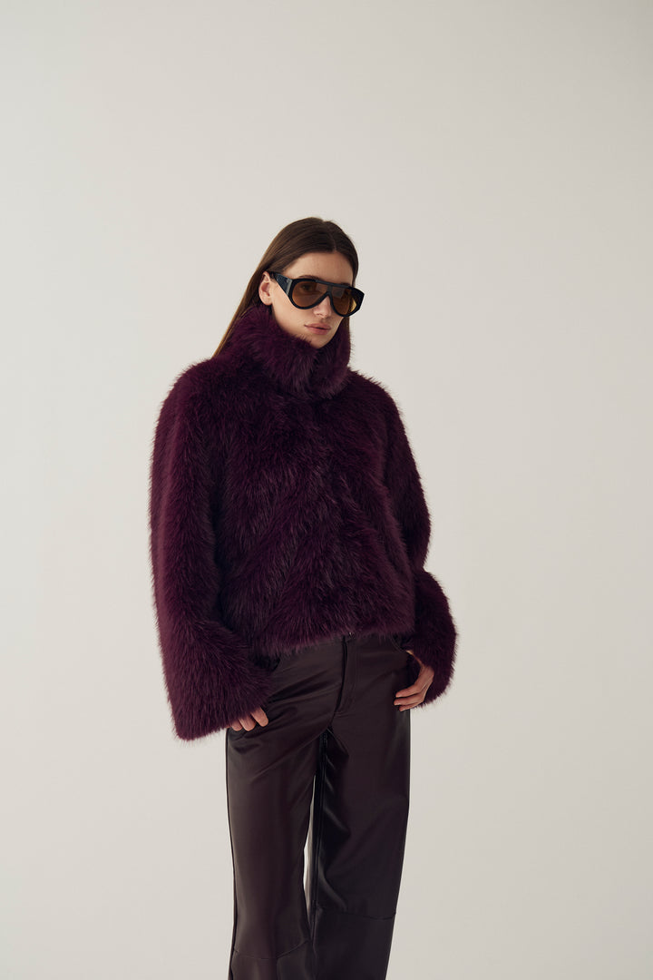 Marita Fur Jacket - Winter Bloom