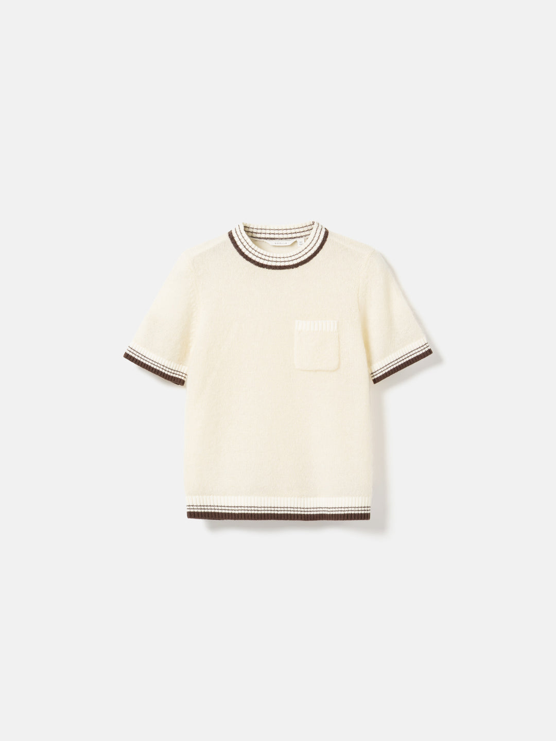 Marty Knit Top - Ivory/Brown