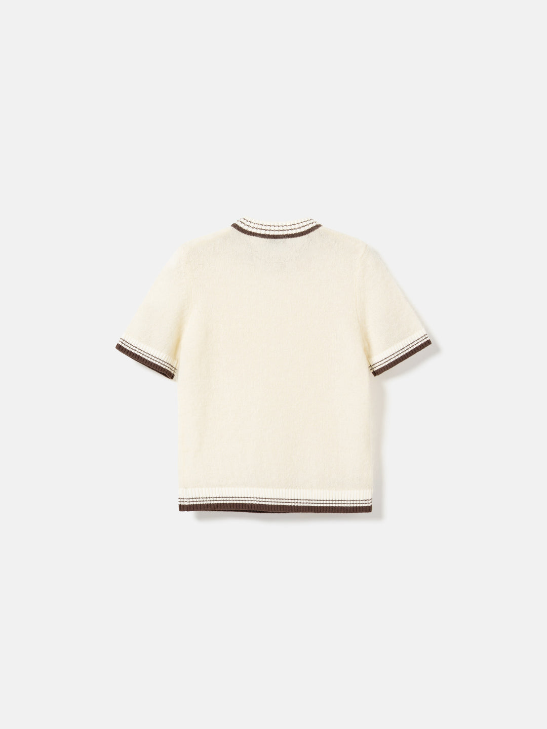 Marty Knit Top - Ivory/Brown