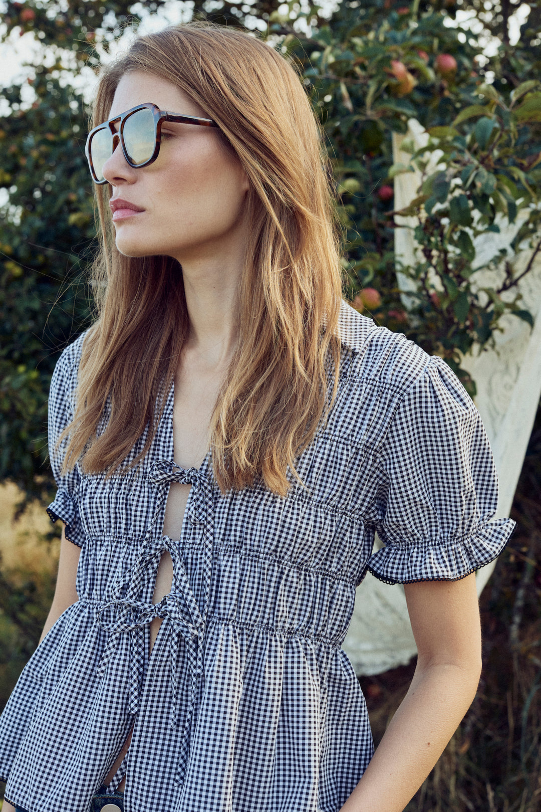 Marty Blouse, Black Check