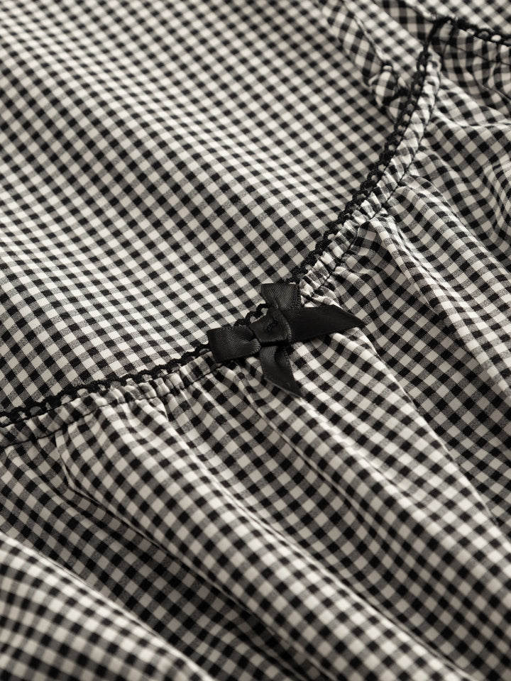 May Dress, Black Check