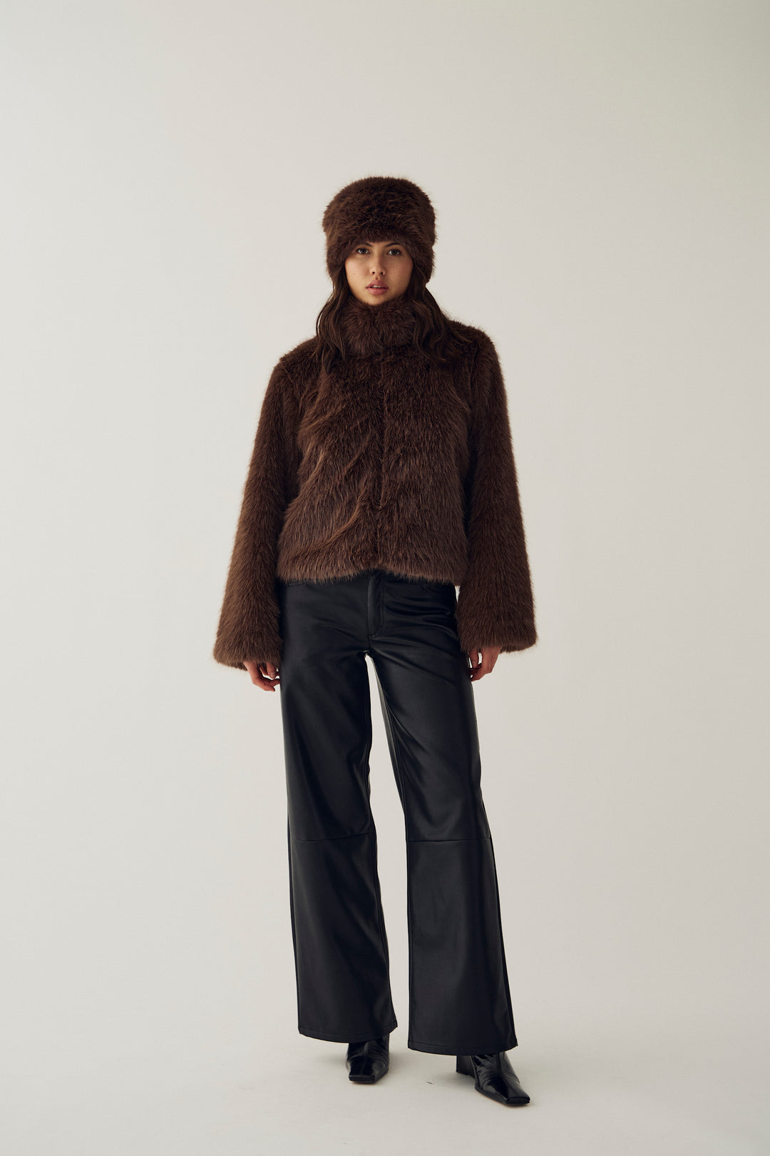 Fur hat - Chocolate