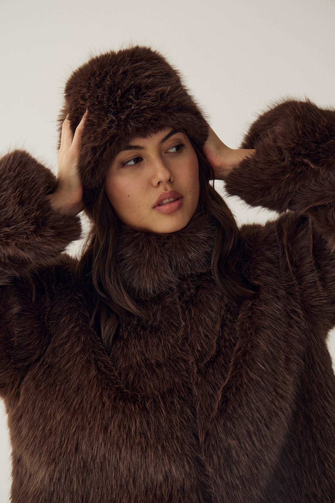 Fur hat - Chocolate