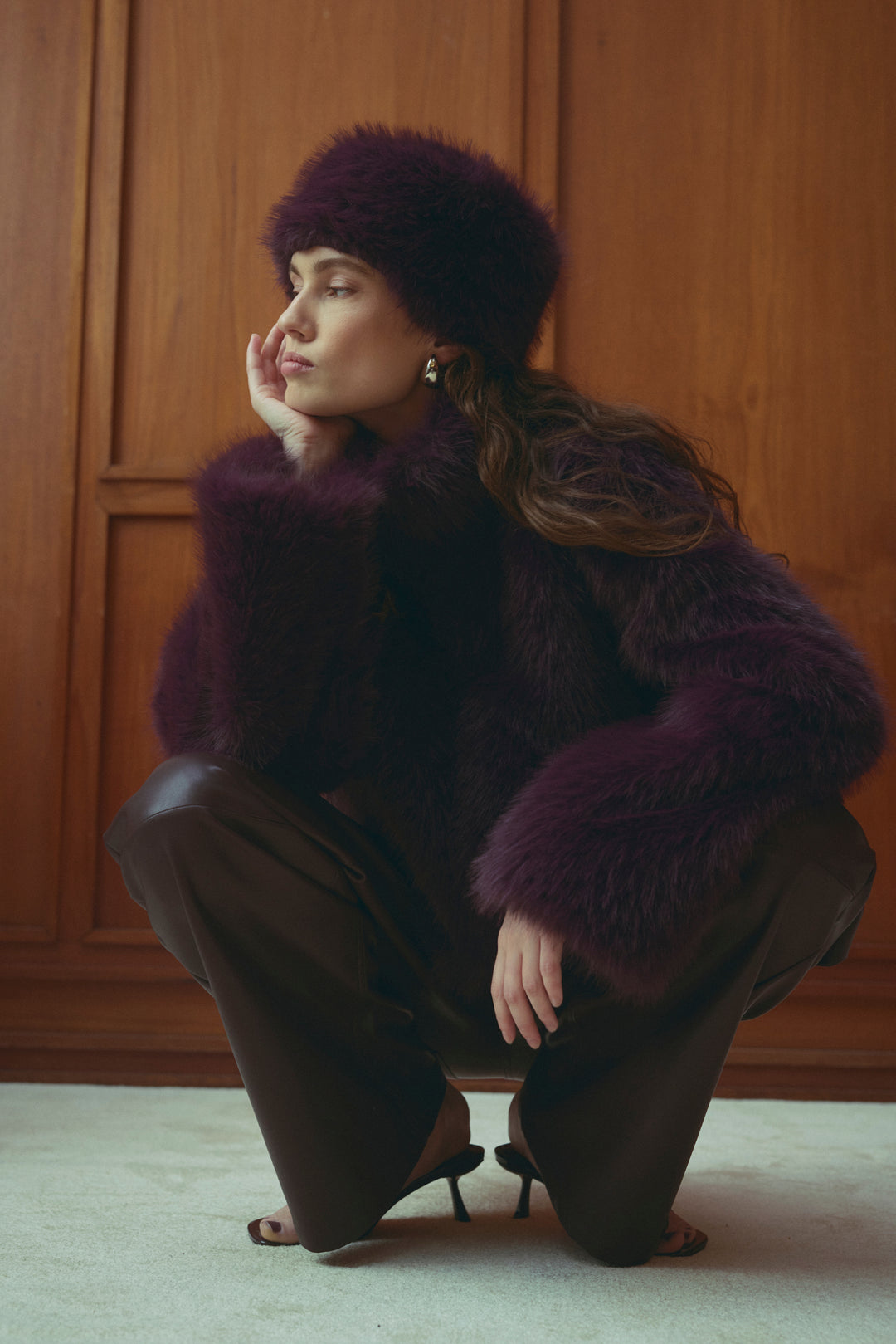 Fur hat - Winter Bloom