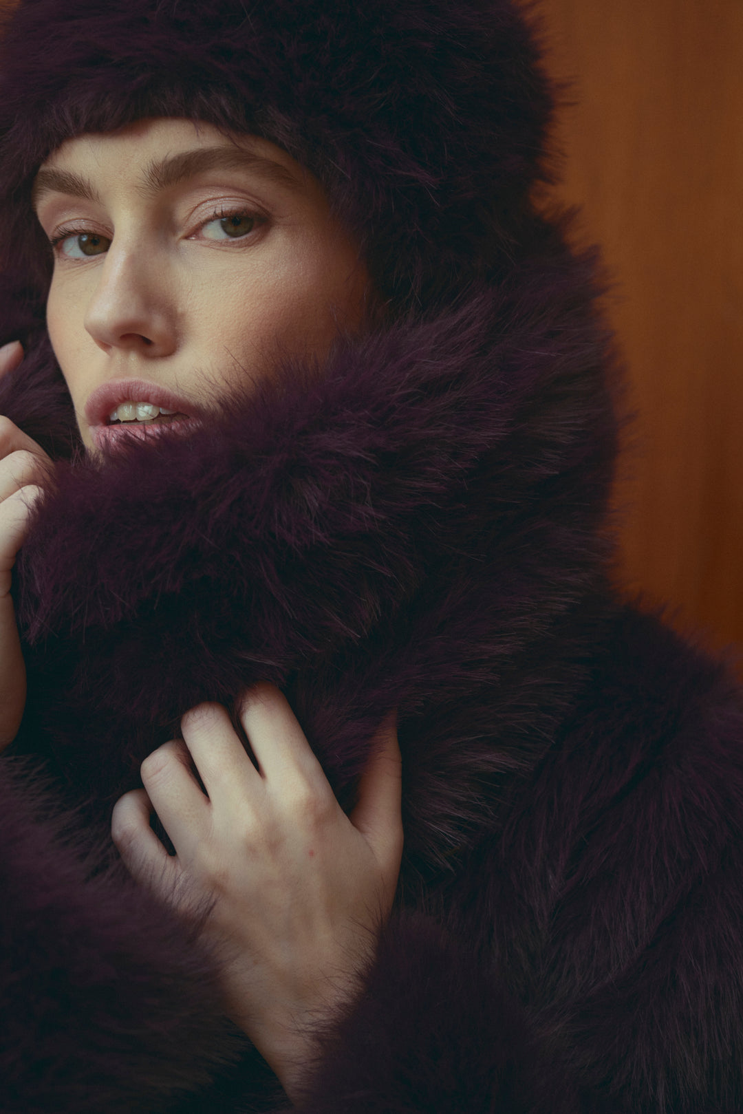 Fur hat - Winter Bloom
