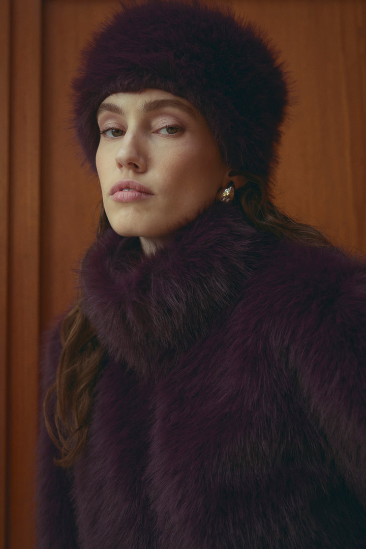 Fur hat - Winter Bloom