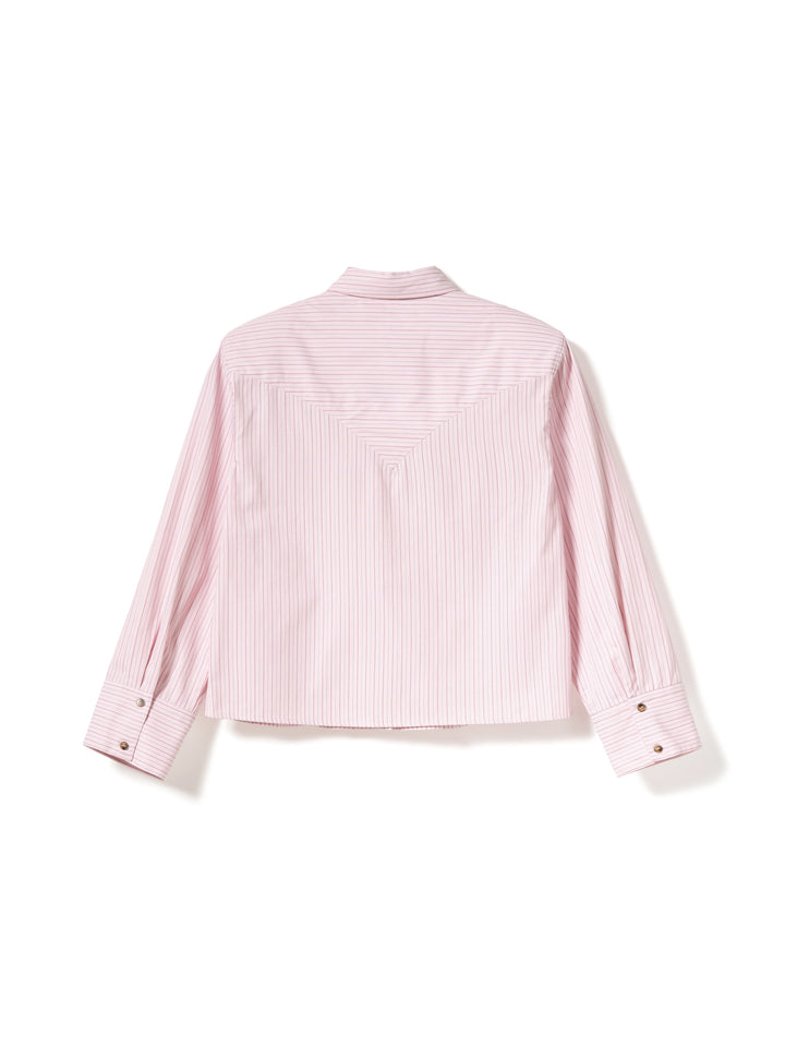 Mira Shirt, Light Pink Stripe