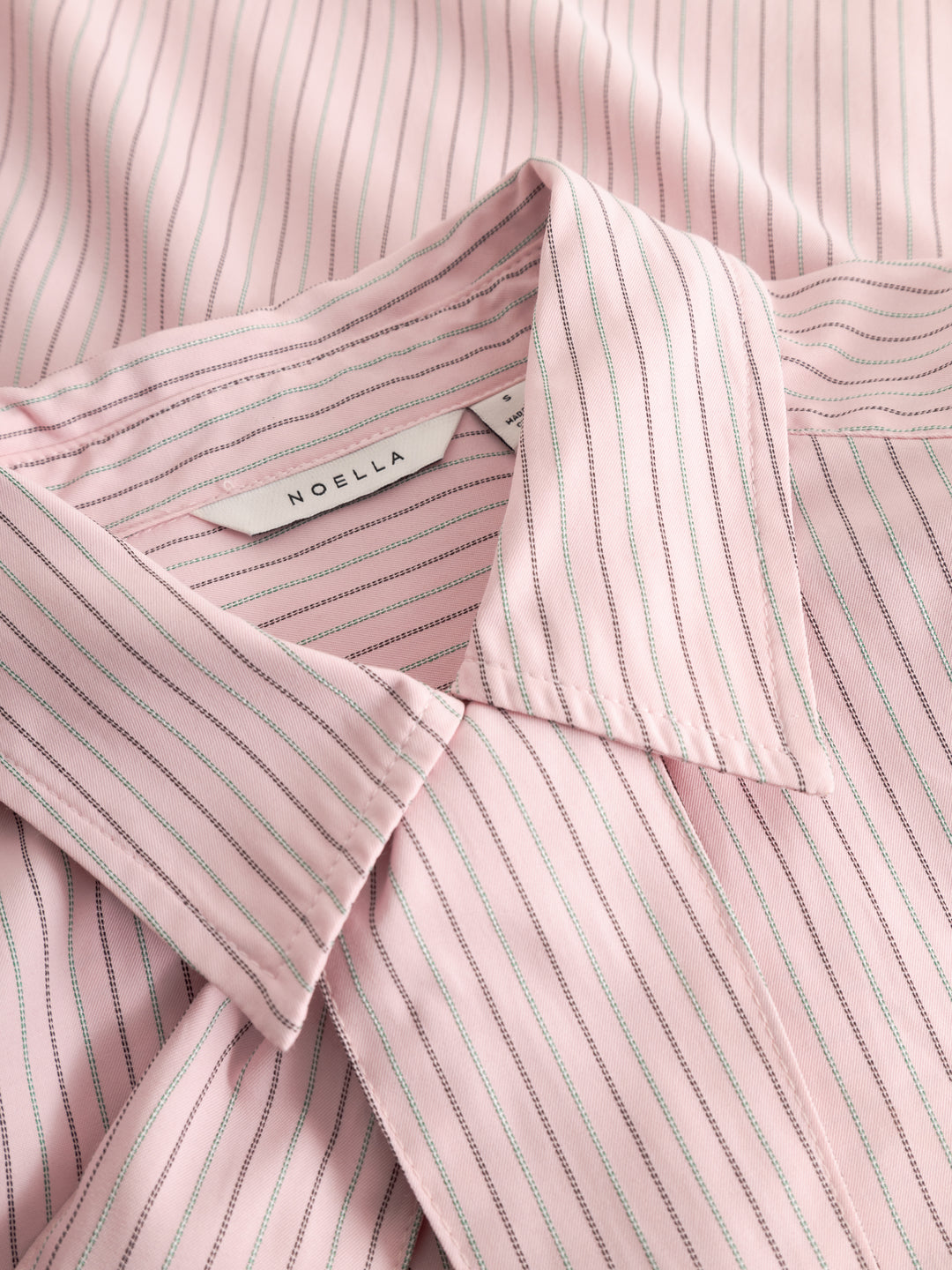 Mira Shirt, Light Pink Stripe