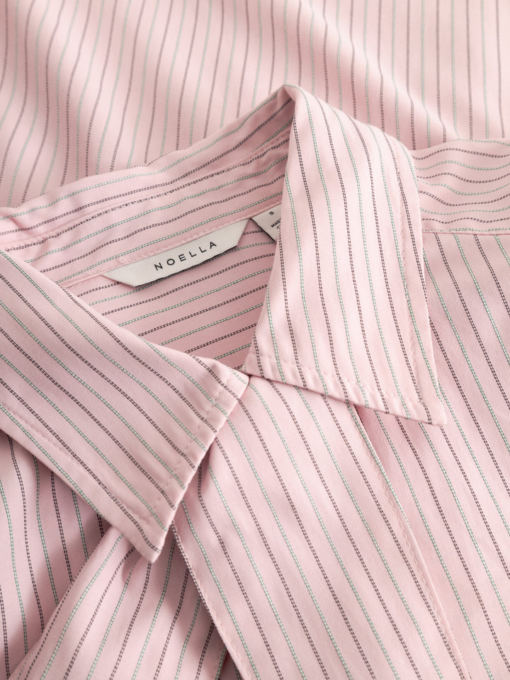 Mira Shirt, Light Pink Stripe