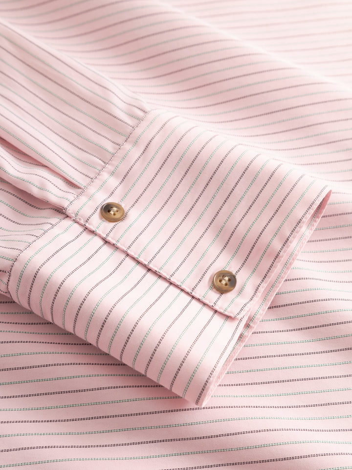 Mira Shirt, Light Pink Stripe