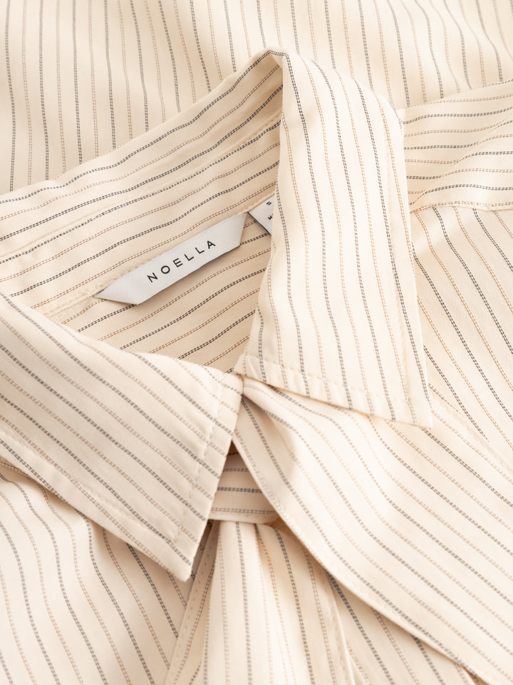 Mira Shirt, Cream Stripe