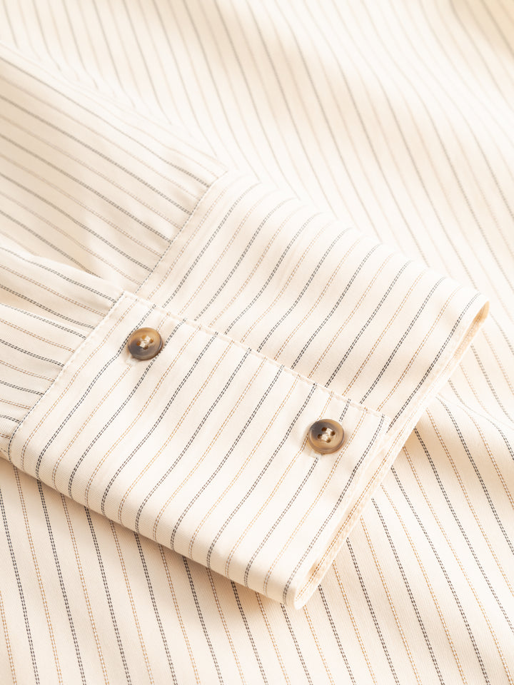 Mira Shirt, Cream Stripe