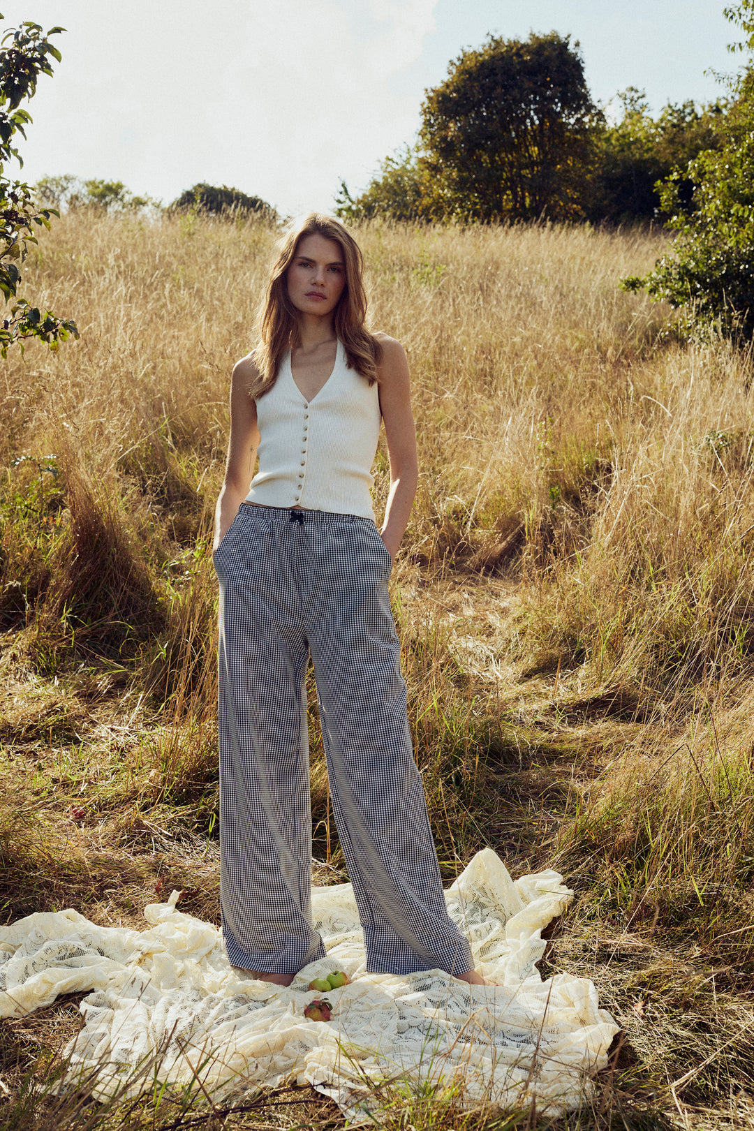 Samira Pants, Black Check