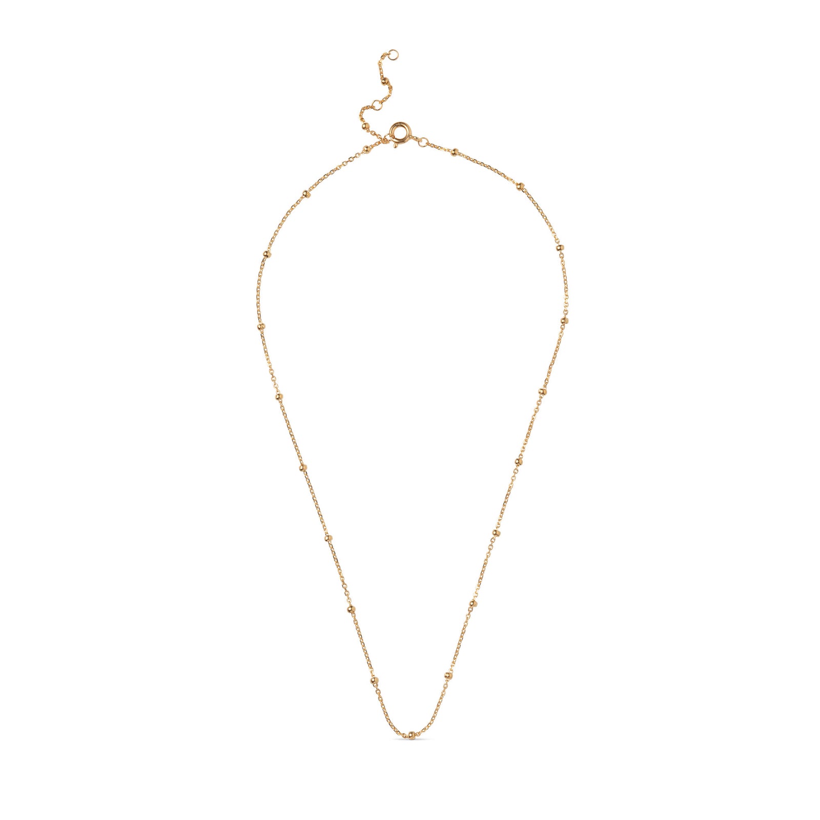 Necklace, Beaded Chain, Gold