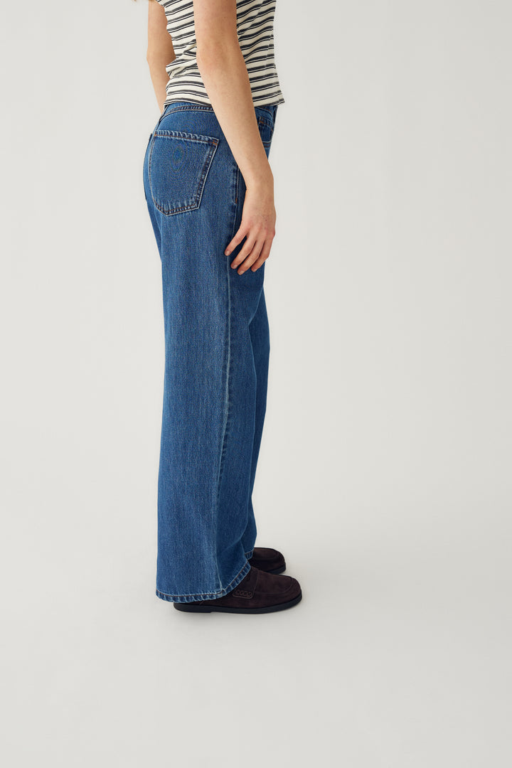 Katy Mid Waist Jeans, Blue Wash
