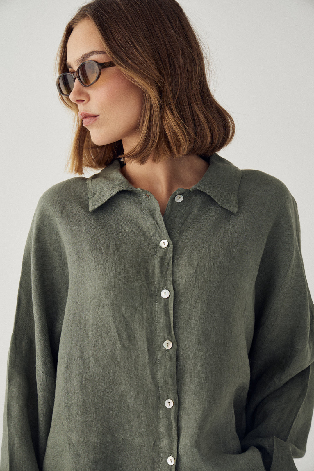 Leonora Shirt, Army Green