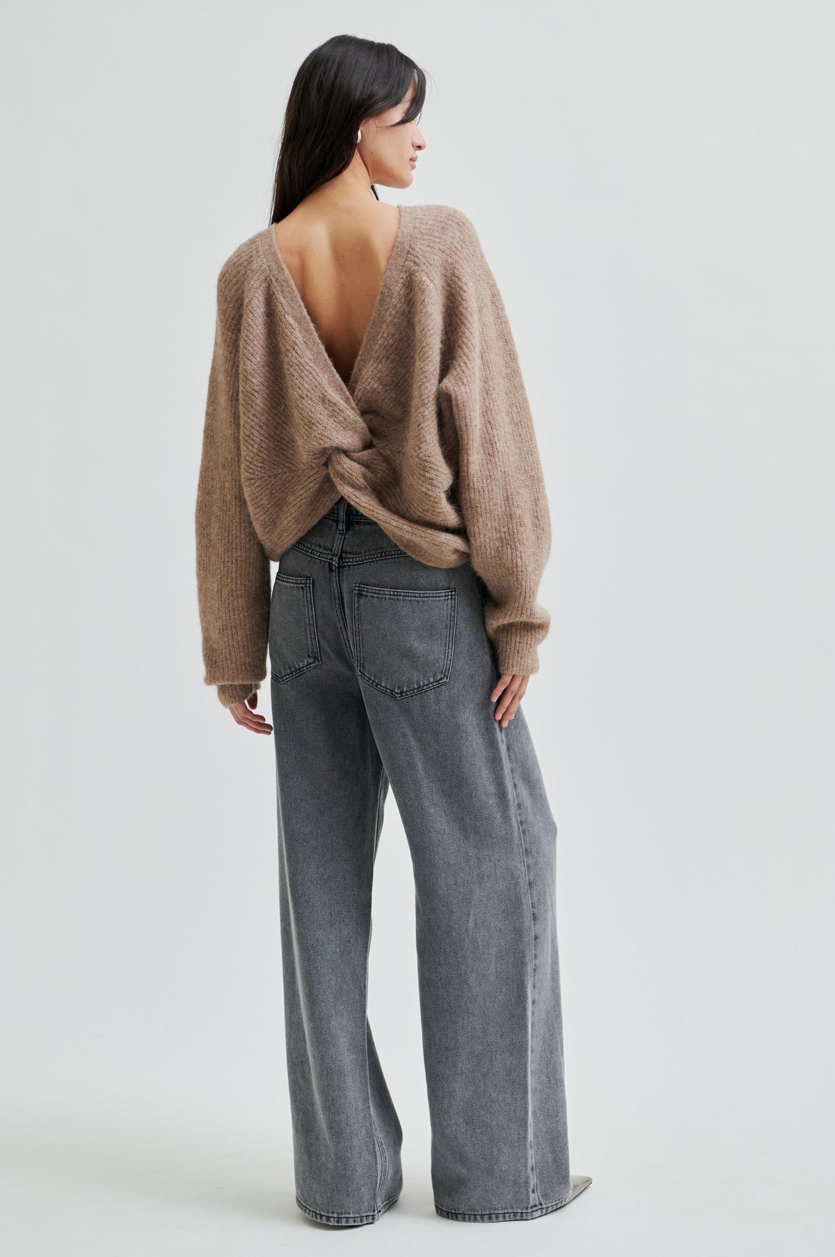 Flare Knit, Dark Beige Melange