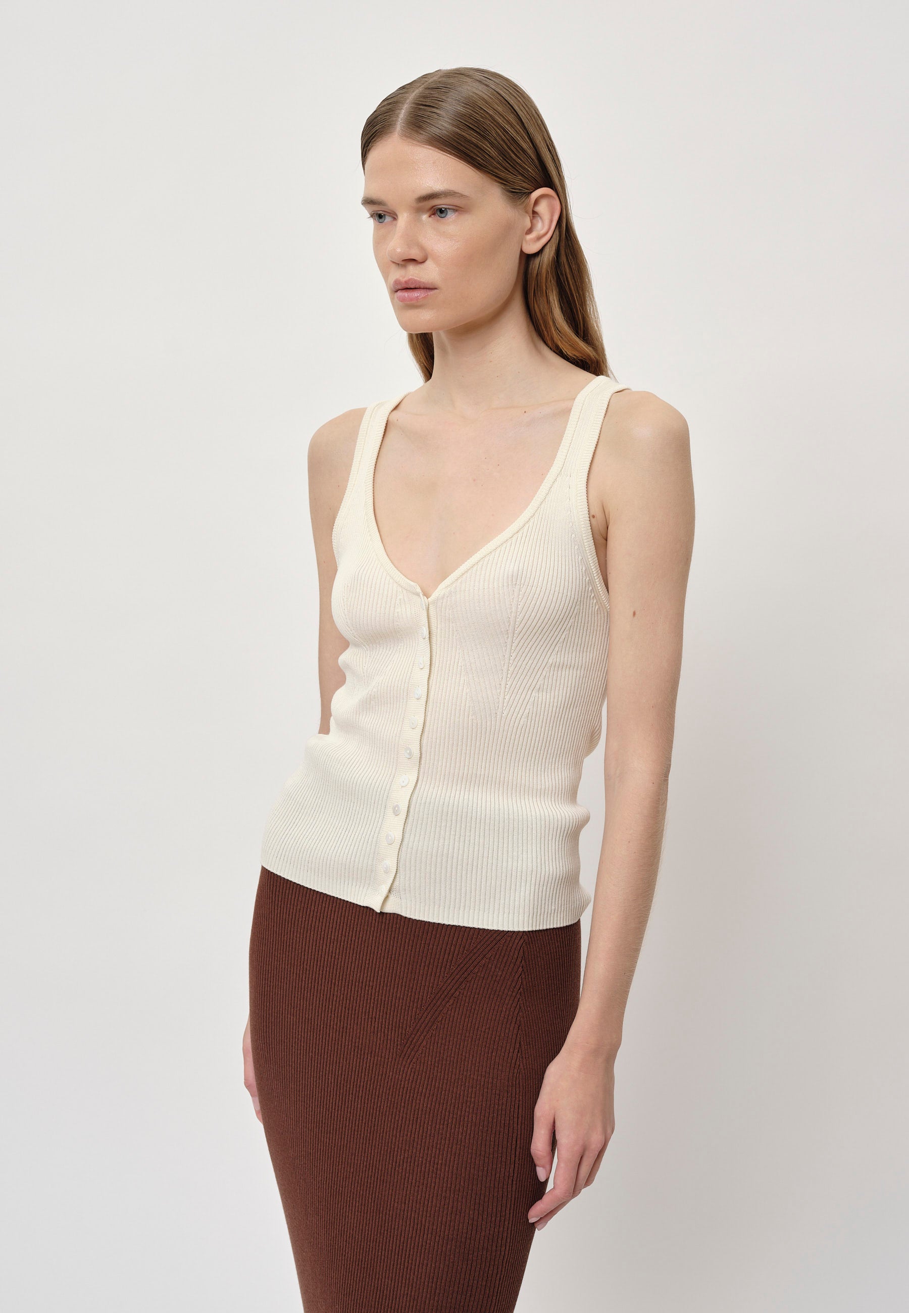 Nellie Knit Top, Creme