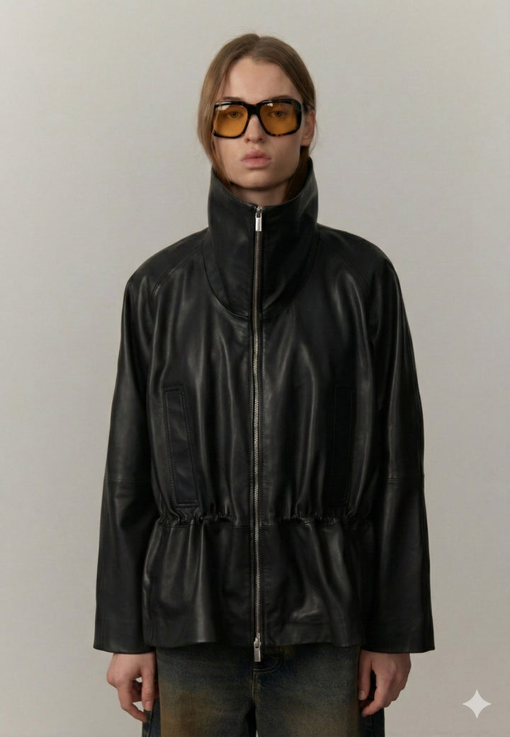 Oscar Leather Jacket - Black