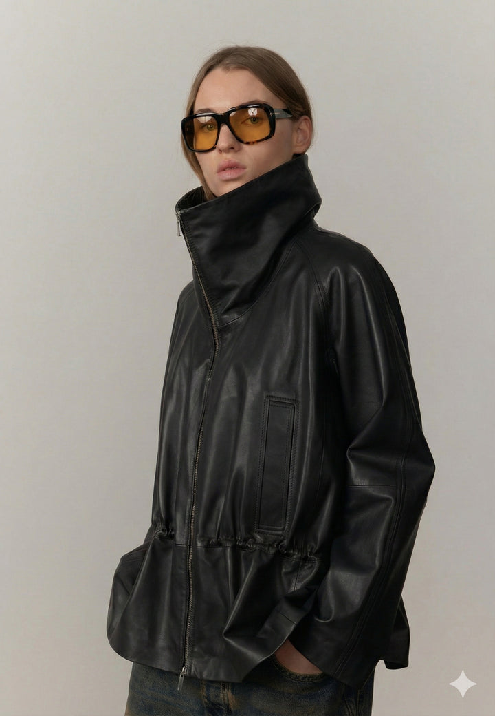 Oscar Leather Jacket - Black