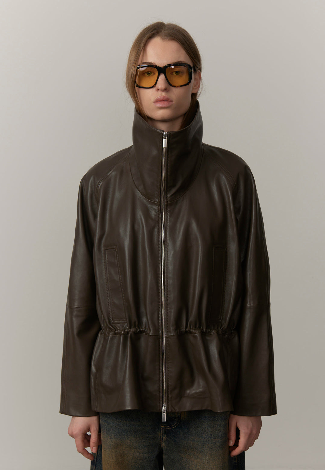 Oscar Leather Jacket - Earth