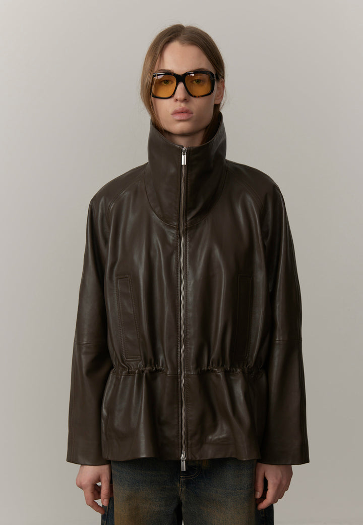 Oscar Leather Jacket - Earth