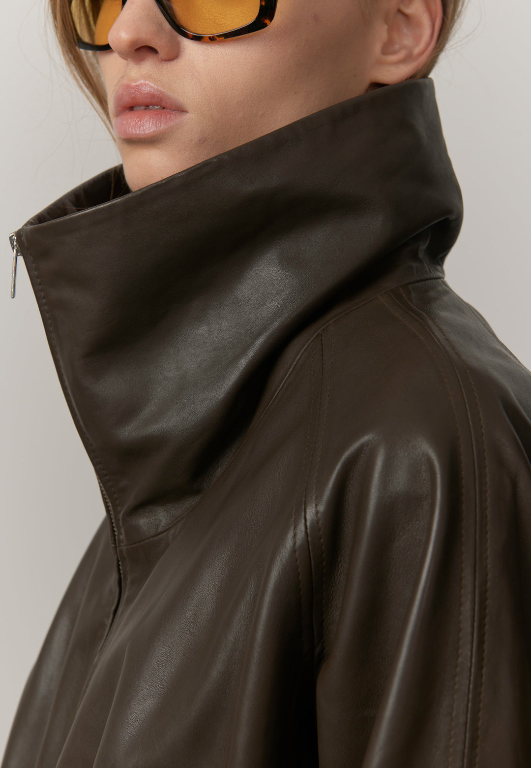 Oscar Leather Jacket - Earth