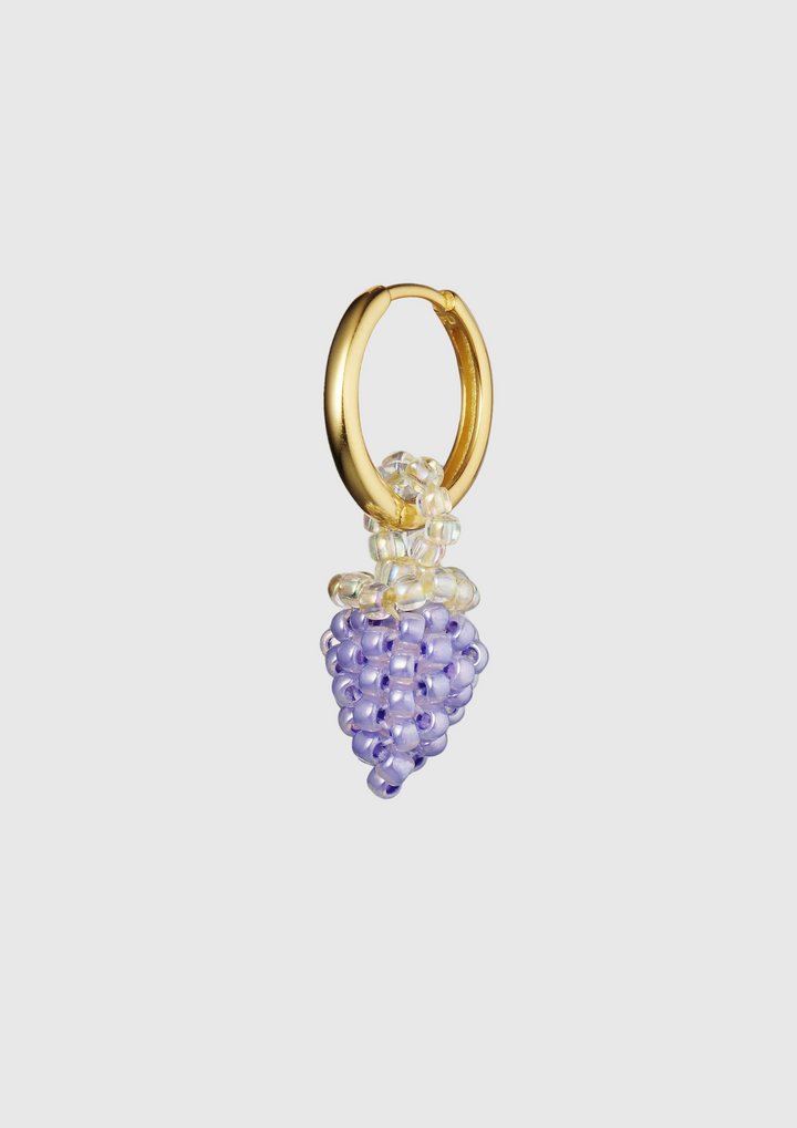 Pale Grape Earrings - Gold